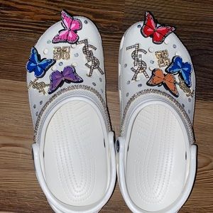 Customed bedazzled blinged out crocs